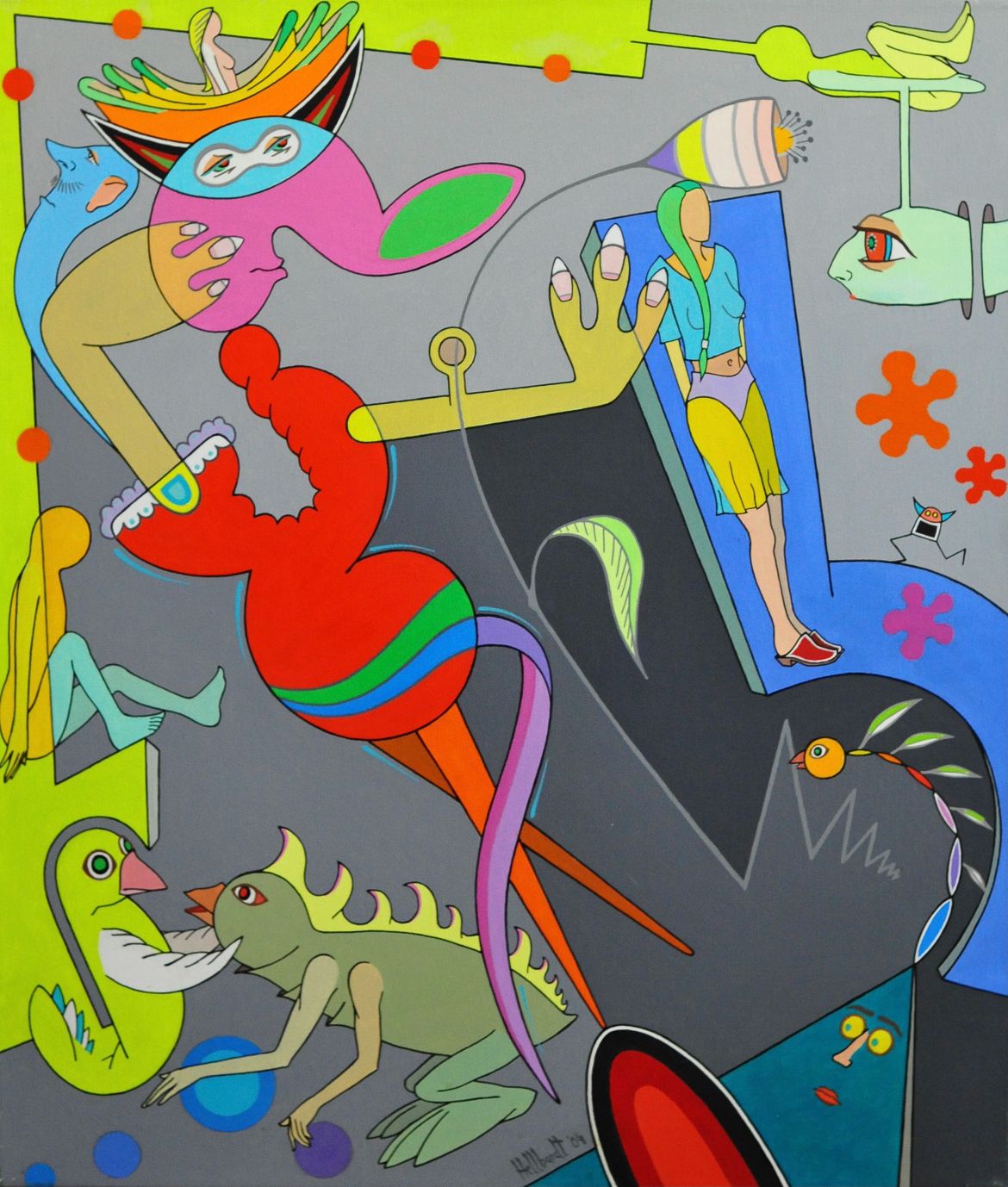 Kai Hellbardt: Aus den Fugen (Berlin Zyklus), Öl auf Leinwand, 2013–14