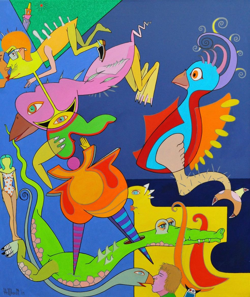 Kai Hellbardt: Das Wild, das ich jage, Öl auf Leinwand, 2004