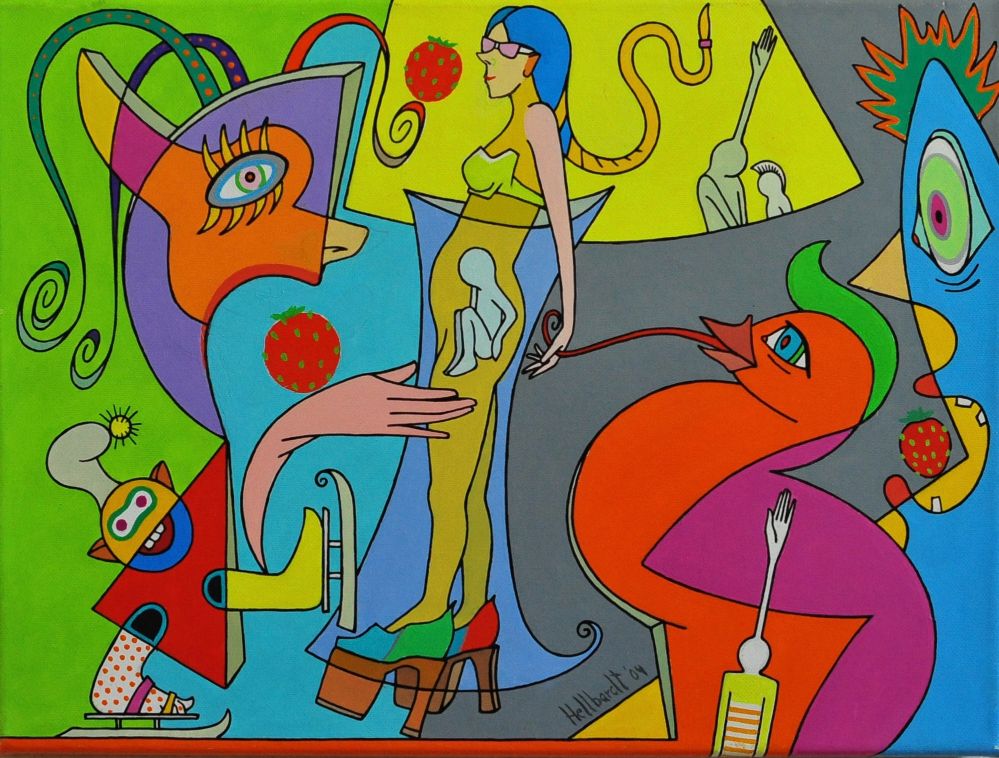 Kai Hellbardt: Gottes Geschenk, Öl auf Leinwand, 2014