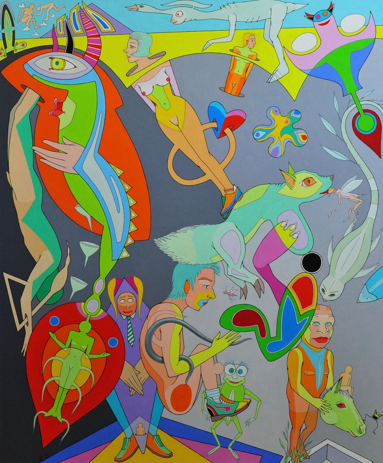 Kai Hellbardt: Morgenblau im Licht grandioser Lüste, Öl auf Leinwand, 2009