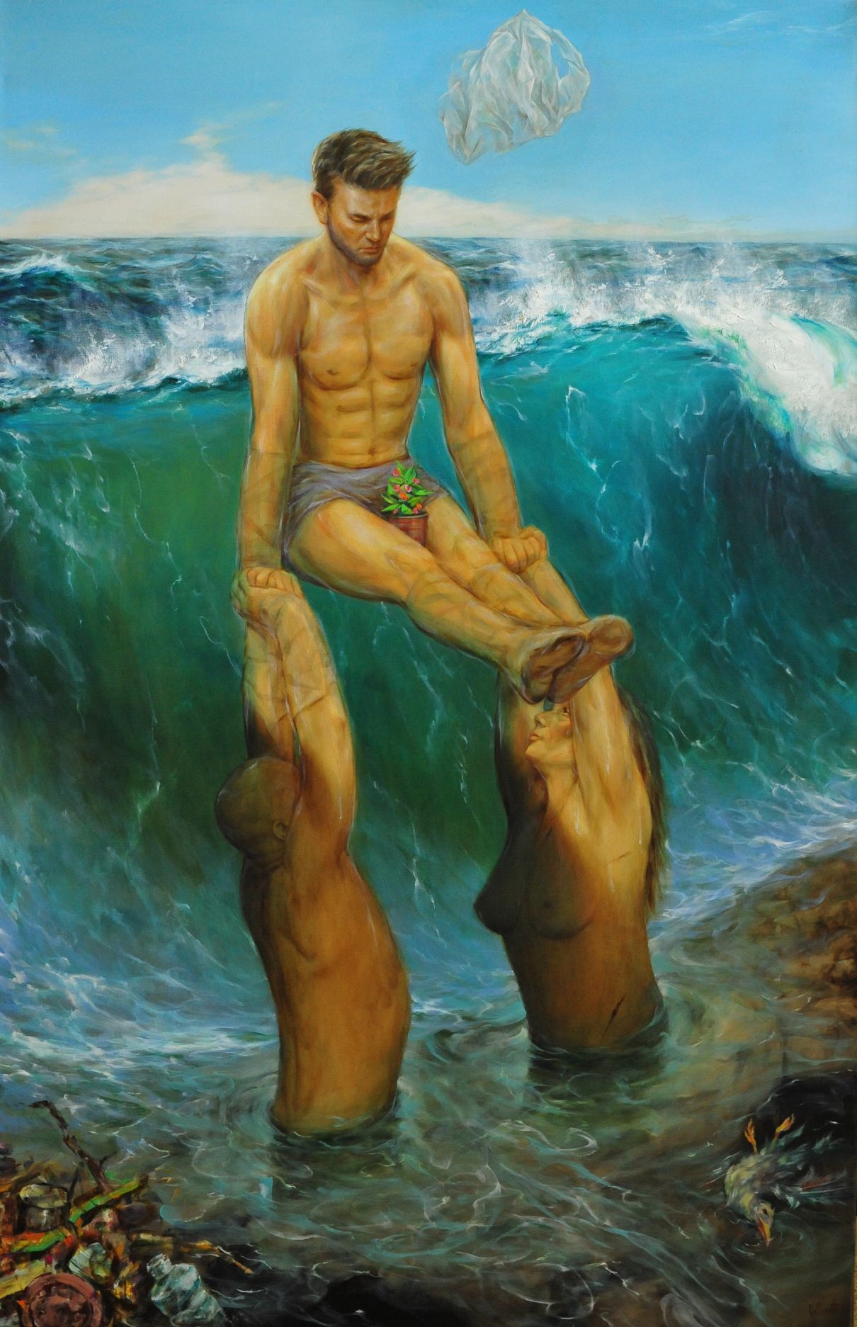 Kai Hellbardt: Mutter Erde, Öl auf Leinwand, 2018