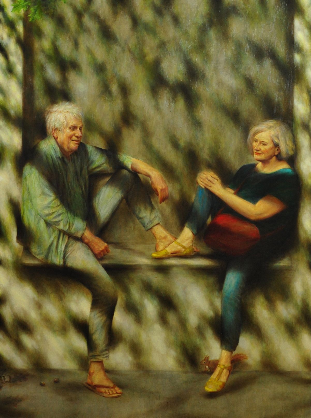 Kai Hellbardt: Vertrauen, Öl auf Leinwand, 2018