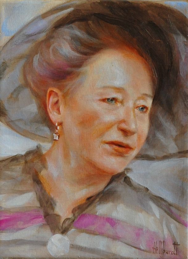 Kai Hellbardt: Portraitstudie, Öl auf Leinwand, 2016