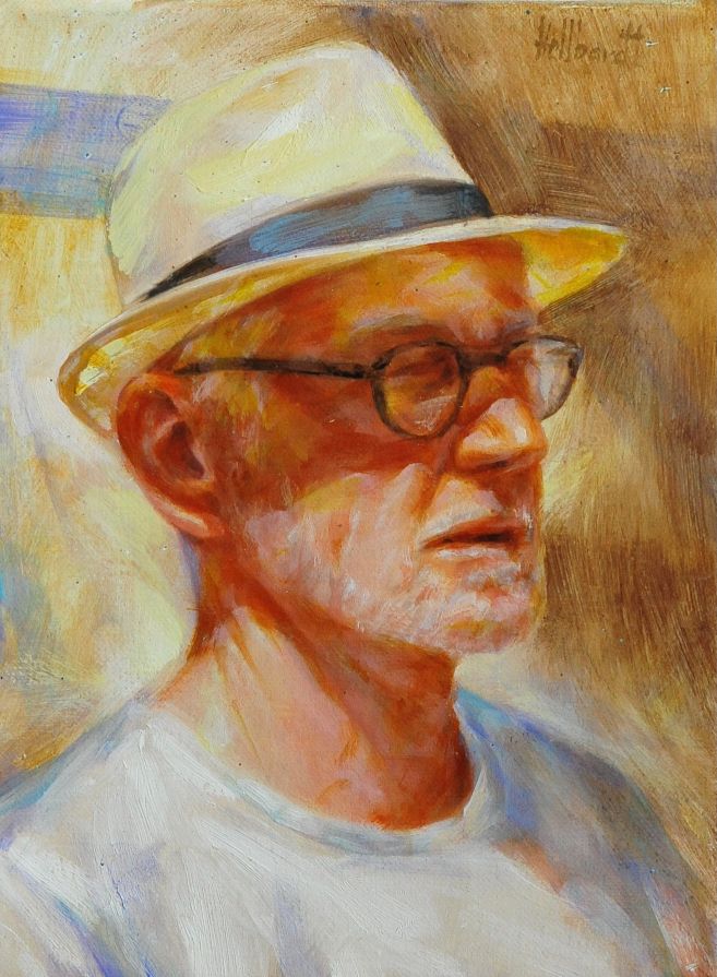 Kai Hellbardt: Portraitstudie, Öl auf Leinwand, 2016